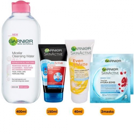 5 Pack Garnier New Skin Care Essentials 